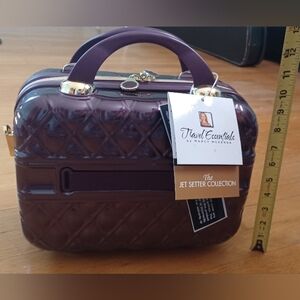 Burgundy Marcy McKenna Hard Shell Makeup Case From The Jetsetter Collection